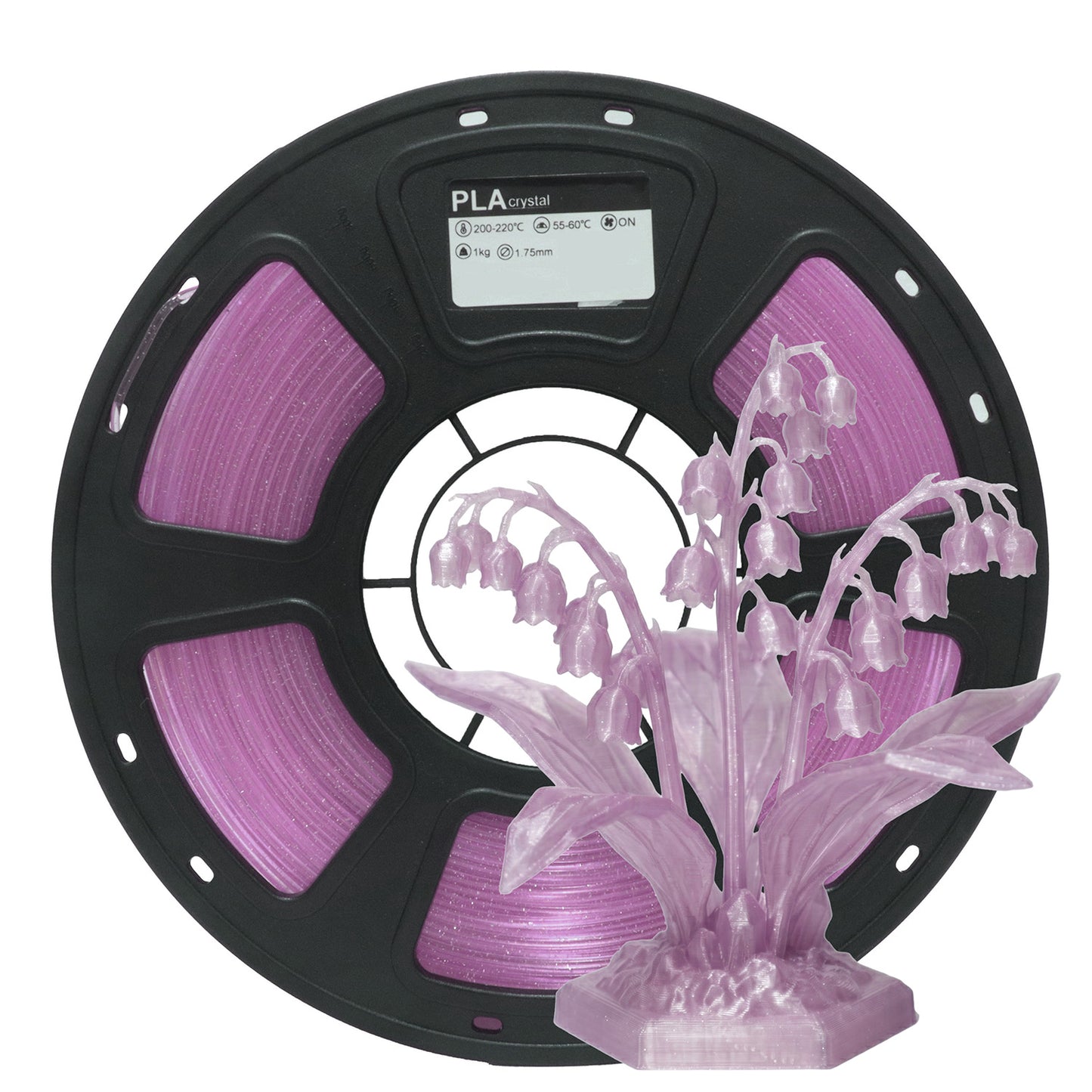 PLA 3D Printing Filament  Crystal Purple Transparent Crystal Finish 1.75mm HYFILA Factory