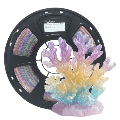 HYFILA PLA Crystal Pastel Filament – Translucent Lavender, Yellow and Aqua Gradient