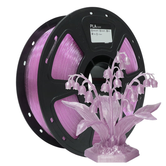 PLA 3D Printing Filament  Crystal Purple Transparent Crystal Finish 1.75mm HYFILA Factory