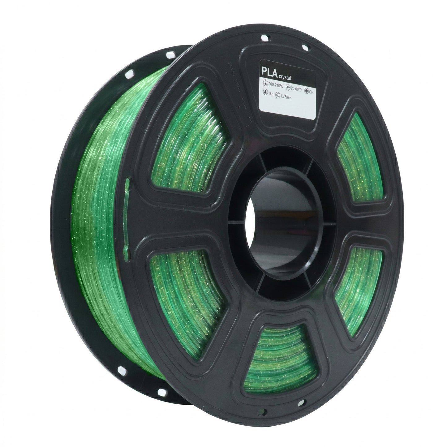 Factory PLA 3D Printing Filament  Crystal Gradient Green Transparent Filament 1.75mm