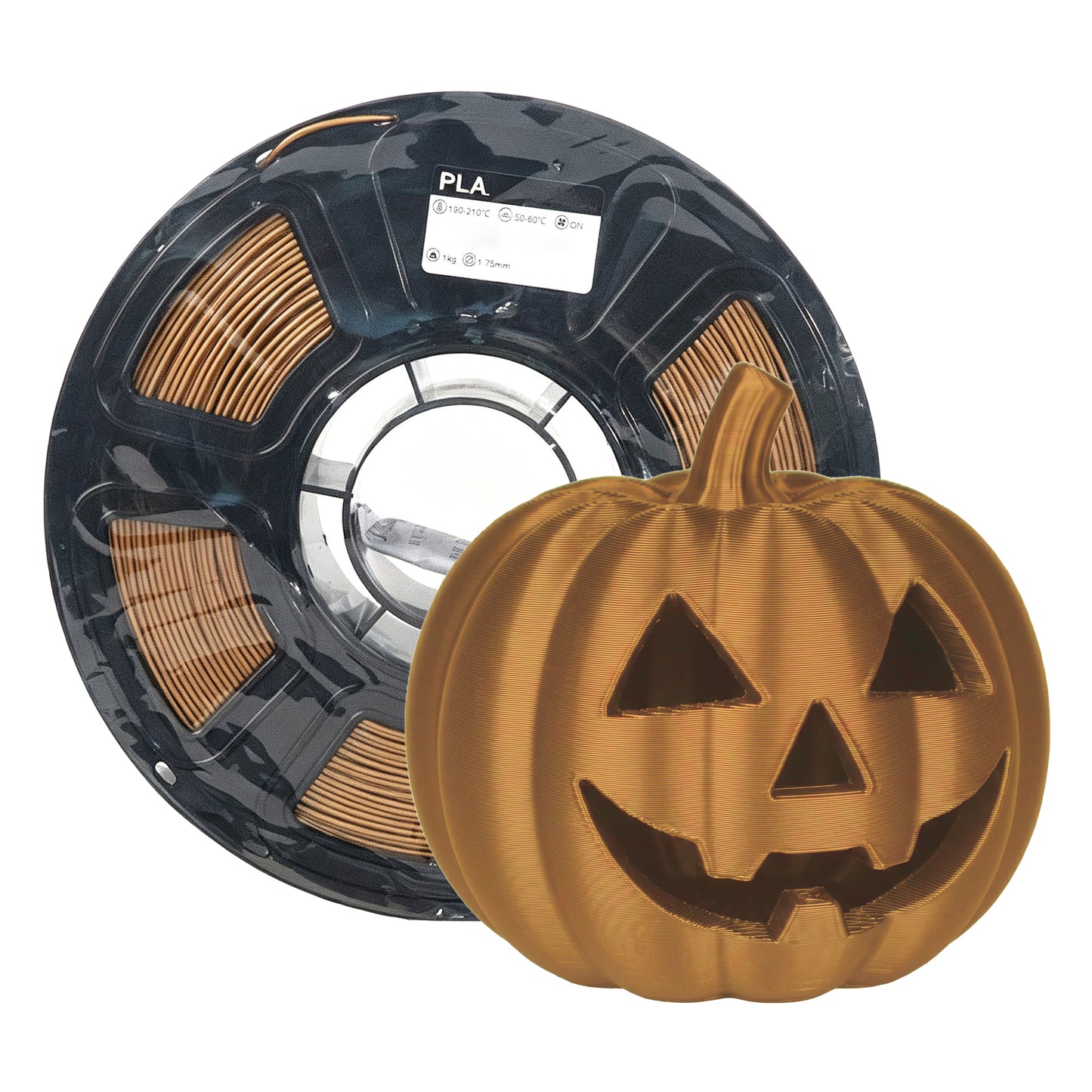 Metallic PLA 3D Printing Filament Yellow Copper