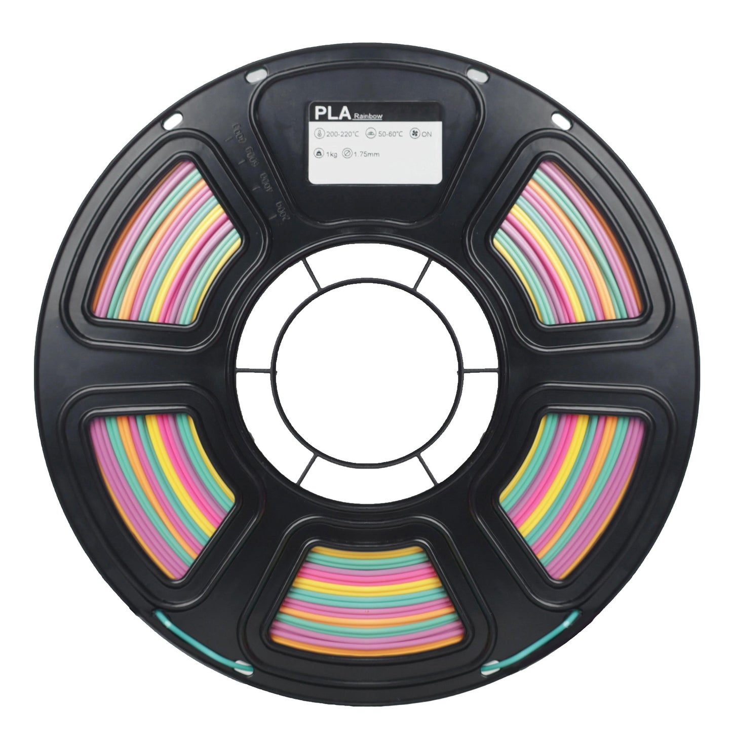 PLA Rainbow 3D Printer Filament 1.75mm Six-Color Gradient Multicolor PLA Filament 1kg