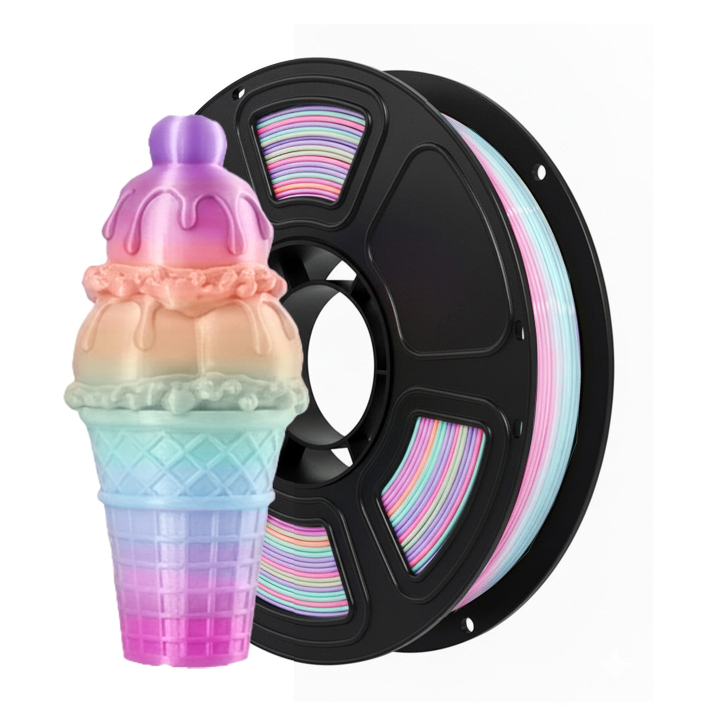 Filament PLA Rainbow 1kg 1.75MM For 3D Printing