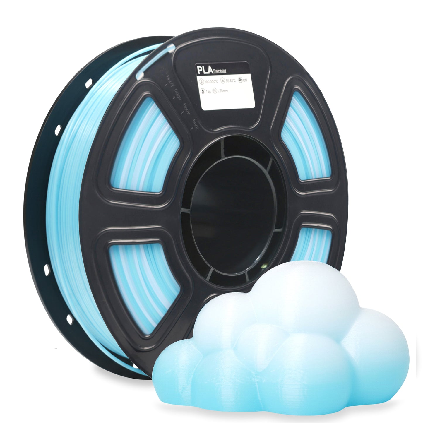 PLA 1.75mm Blue & White PLA 3D Printing Filament 1kg