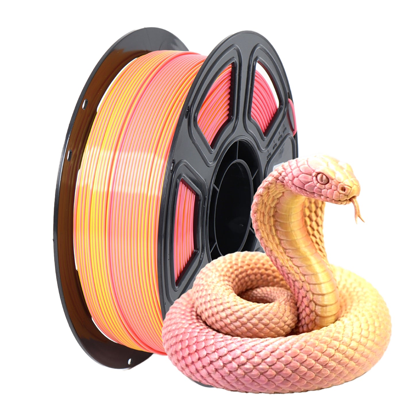 Wholesale Silk Dual-Color Dreamy Pink-Gold PLA 3D Printing Filament 1.75mm