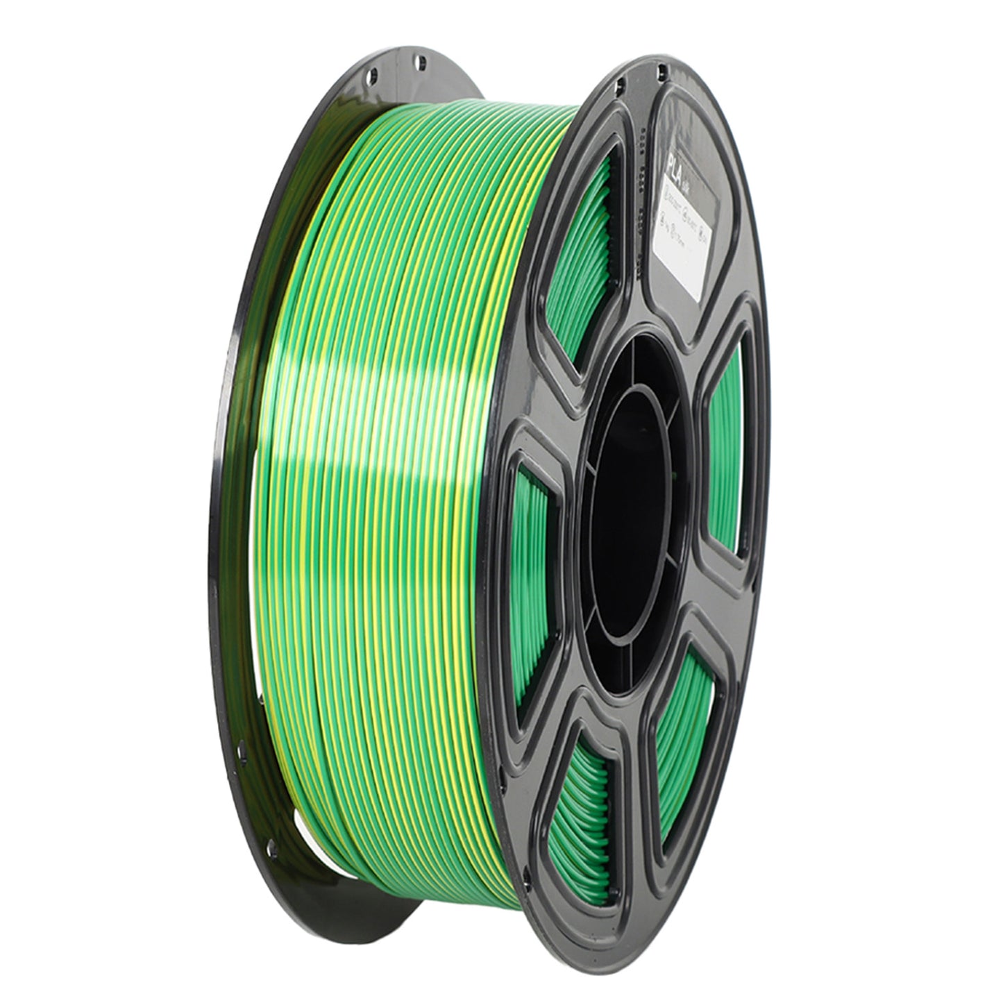 Factory Silk Dual-Color PLA Yellow Green Filament for 3D Printer