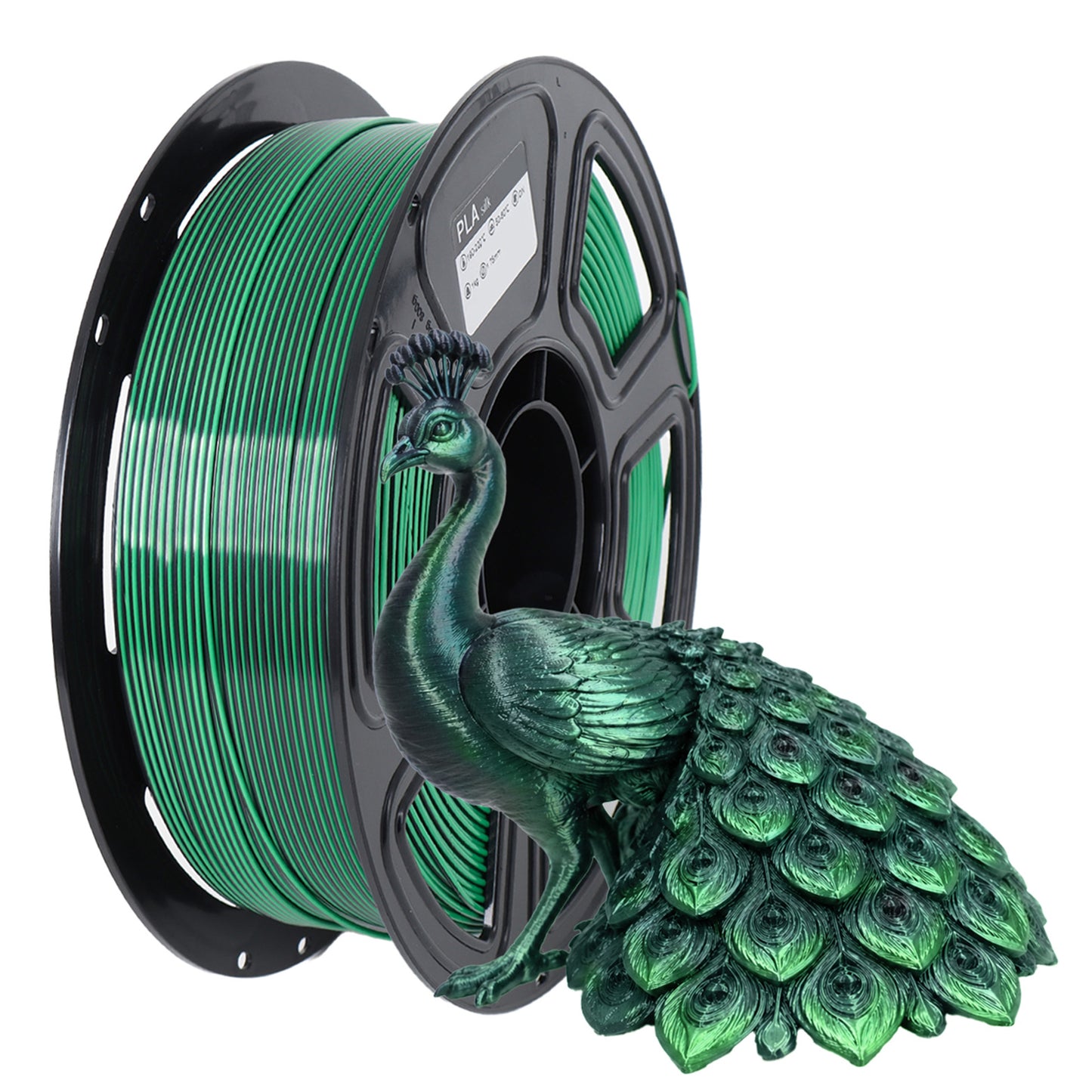 Hyfila Silk Dual-Color PLA Black Green 3D Printing Filament