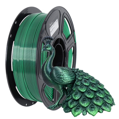 Hyfila Silk Dual-Color PLA Black Green 3D Printing Filament