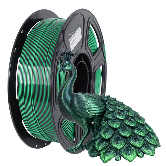 Hyfila Silk Dual-Color PLA Black Green 3D Printing Filament