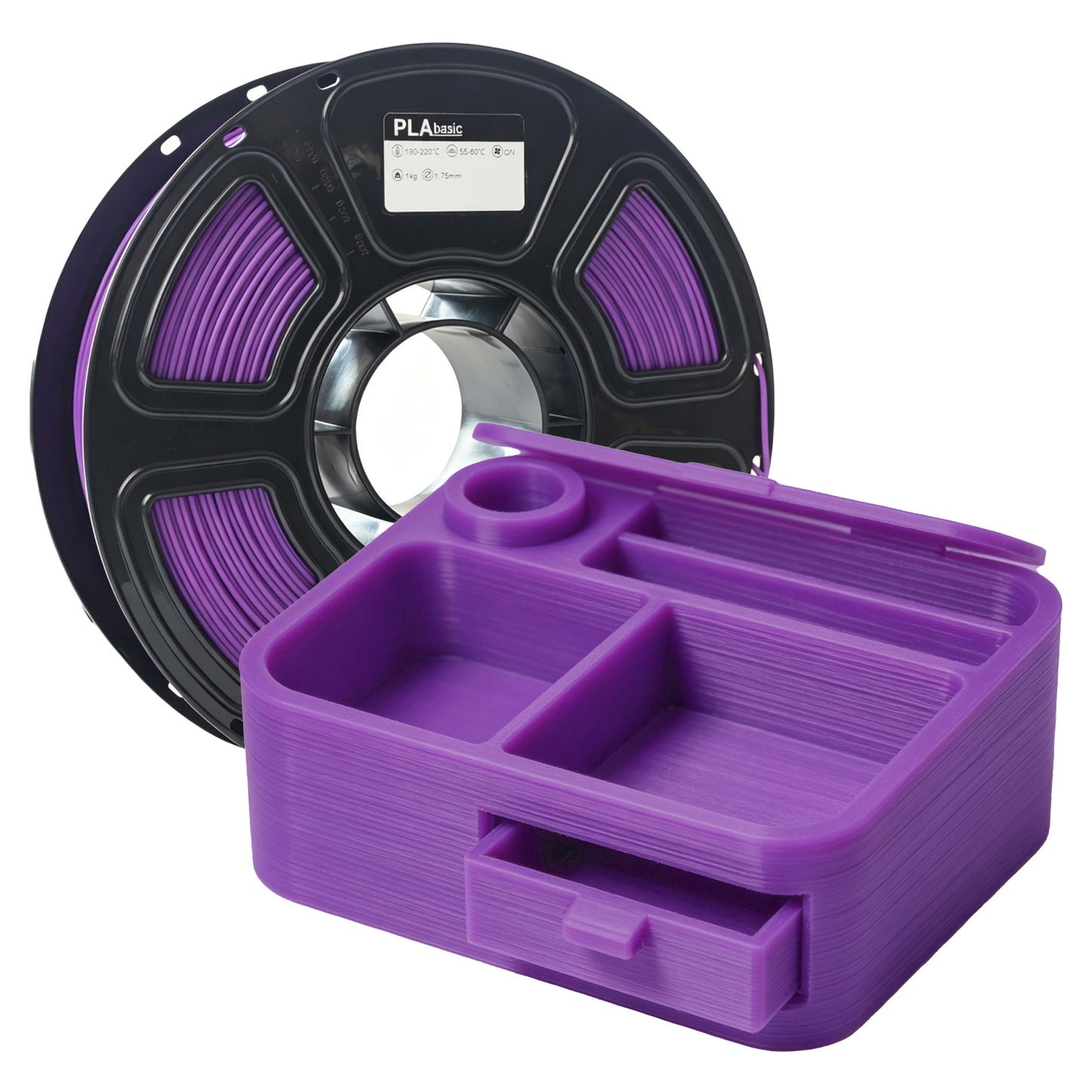 PLA Deep Purple 3D Printer Filament – 1.75mm Purple PLA Filament for FDM 3D Printers
