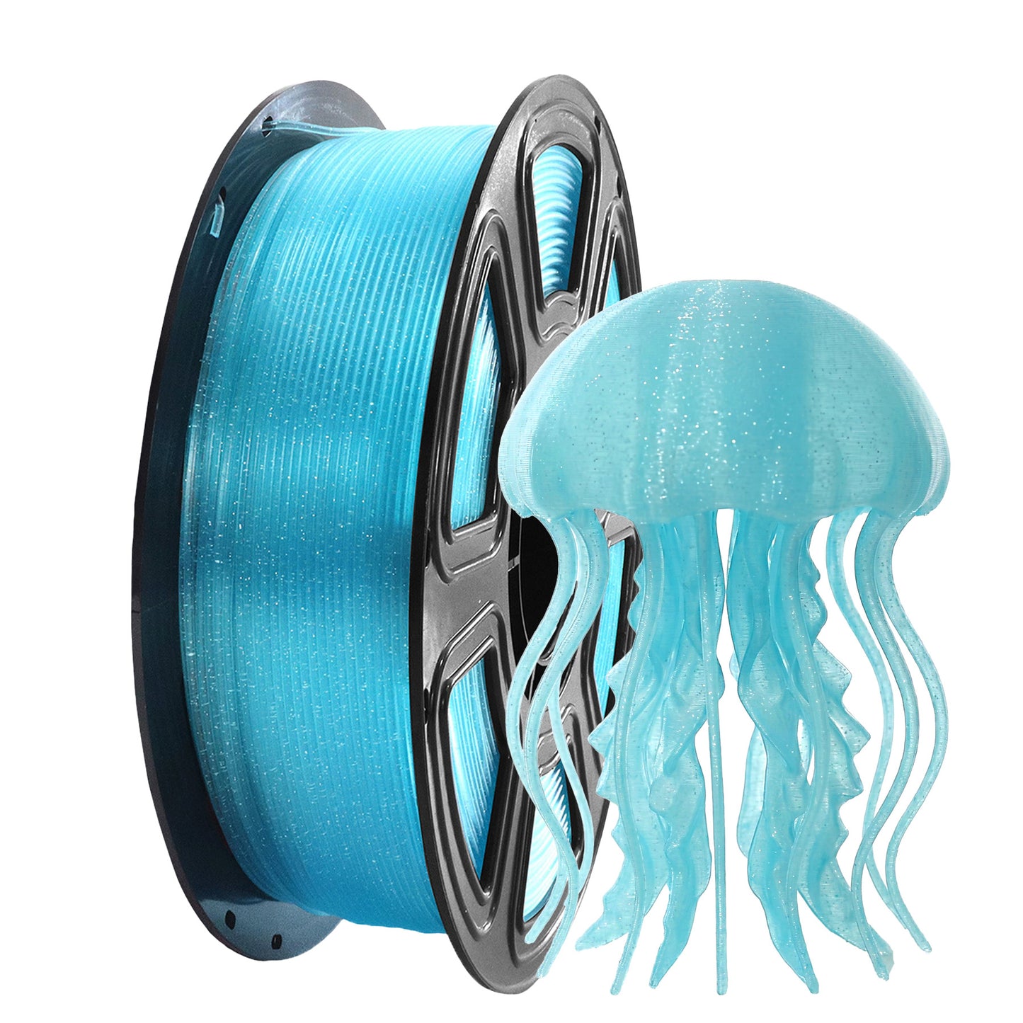 PLA 3D Printing Filament  Crystal Blue Transparent 1.75mm Factory