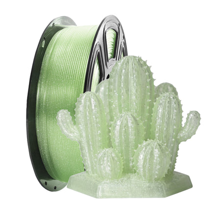 Factory PLA 3D Printing Filament  Crystal Gradient Green Transparent Filament 1.75mm