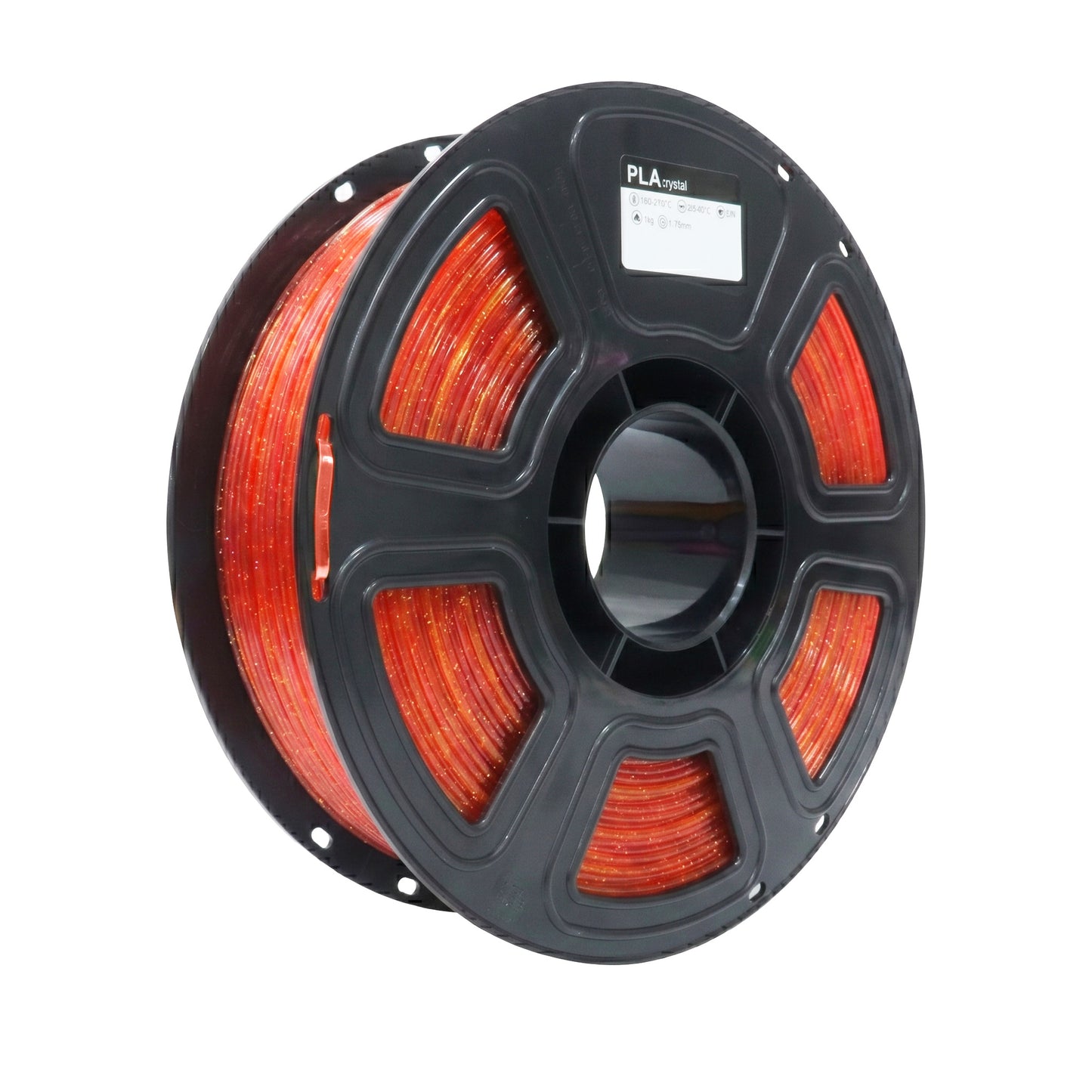 3D Printing Filament PLA Crystal Red Orange Transparent Filament 1.75mm Factory