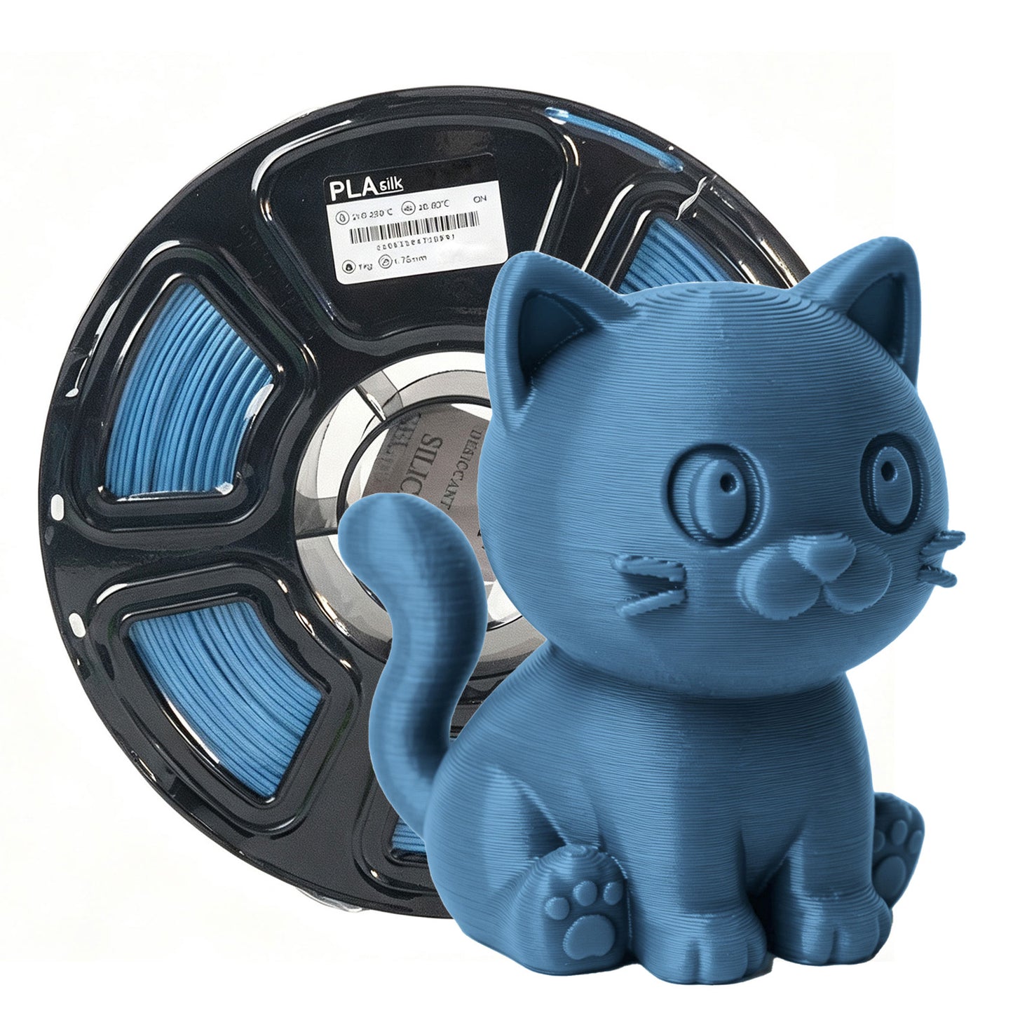 High-Quality Silk Blue PLA Filament for 3D Printing OEM Supplier
