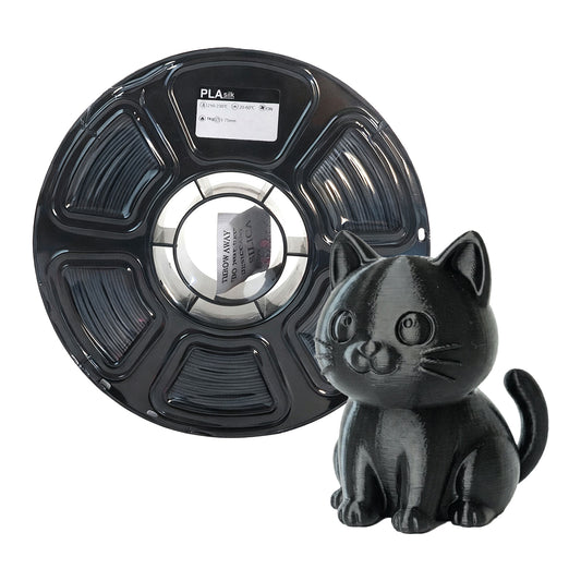Solid Silk Black PLA 3D Printing Filament Factory Wholesale