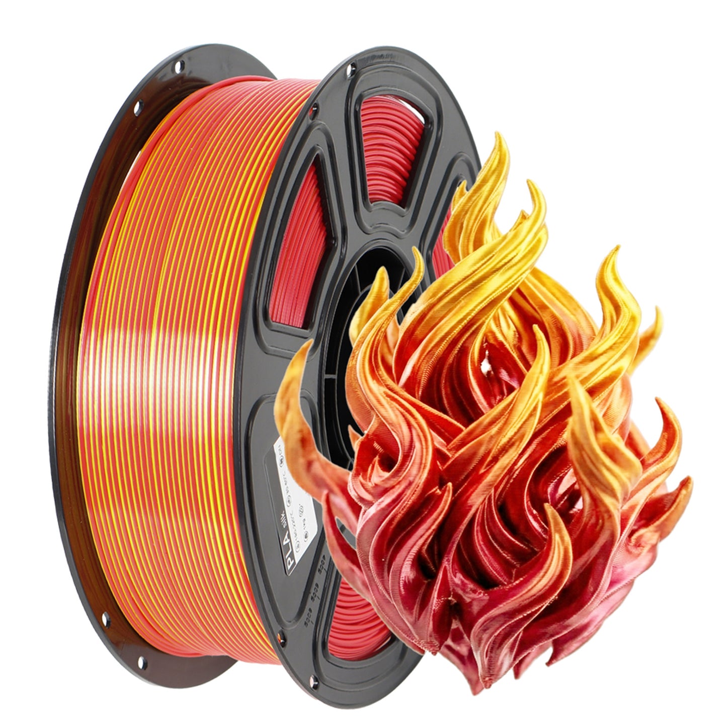 HYFILA 3D Printing Filament Dual-Color Silk PLA Red Gold