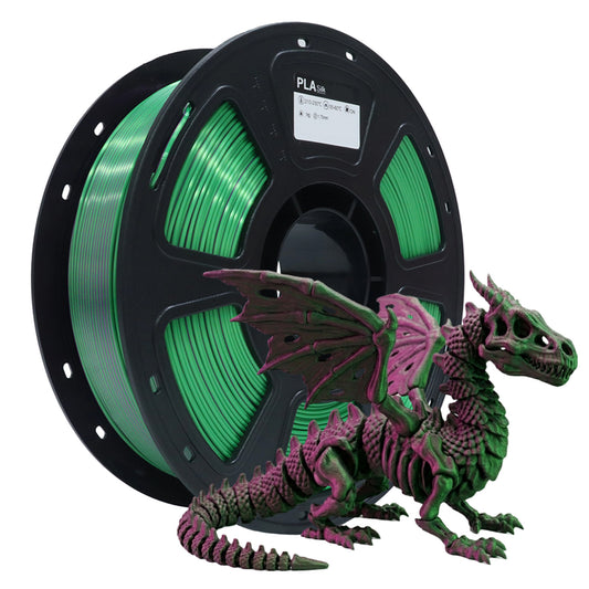 Wholesale Silk Dual-Color PLA Purple Green Filament for 3D Printer