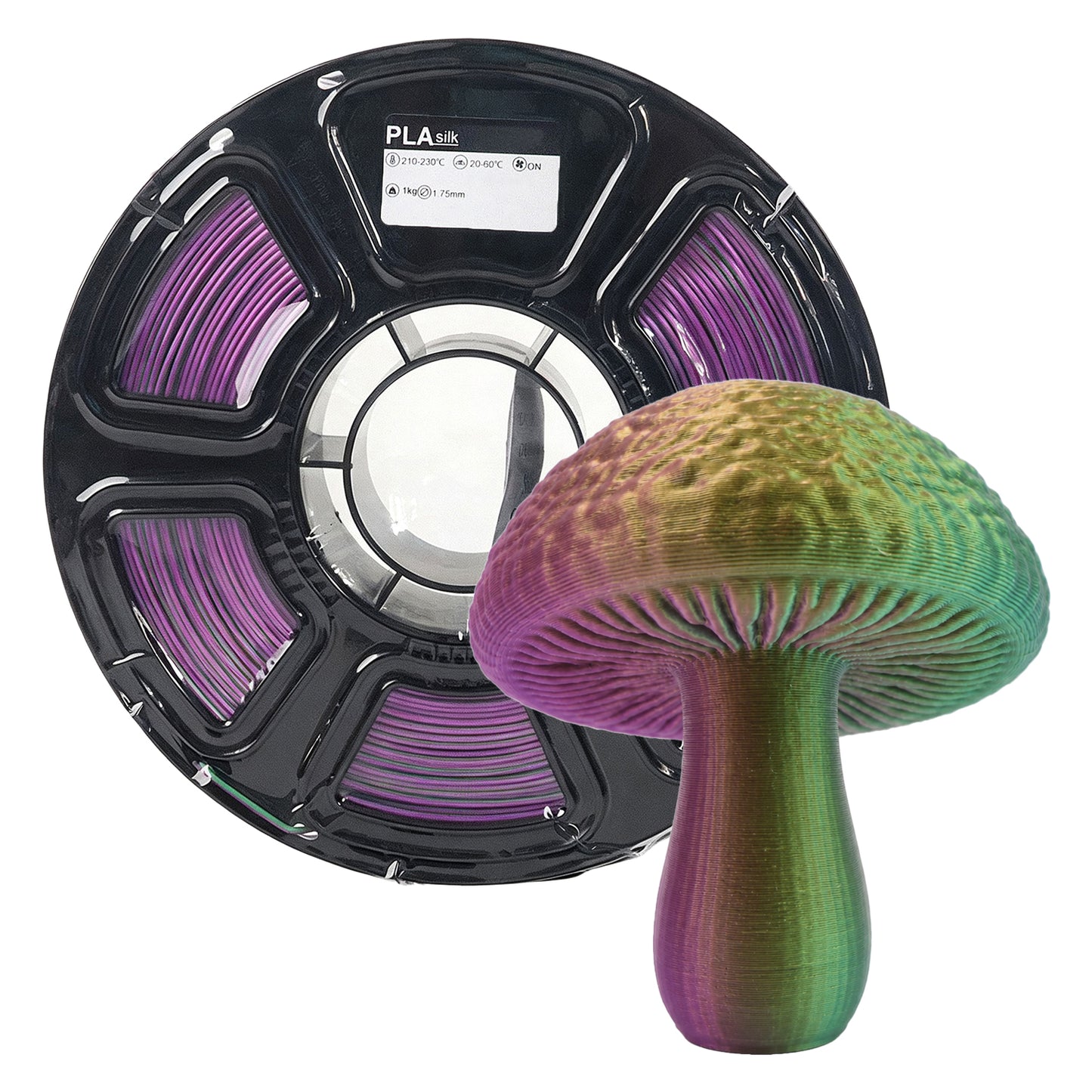Wholesaler PLA Silk Golden Green Purple 3D Printing Filament