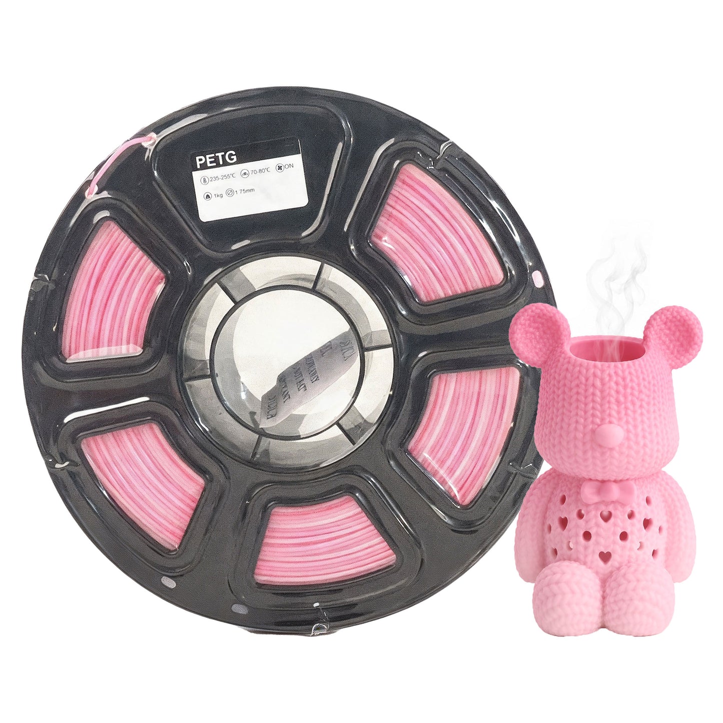 Factory 3D Printing Filament PETG Rainbow Pink White