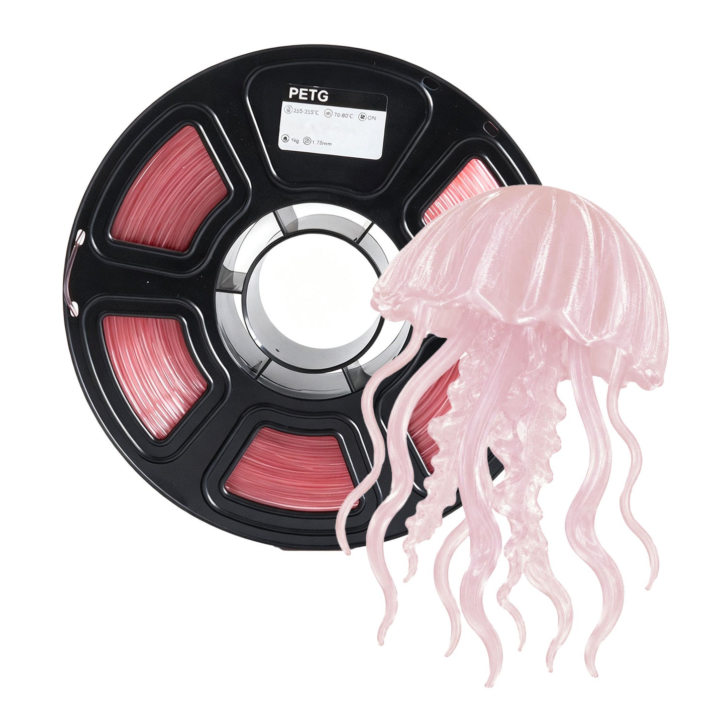 High-Quality Transparent Pink PETG Filament 1.75mm OEM & Bulk Supply from Professional 3D Printing Filament Manufacturer