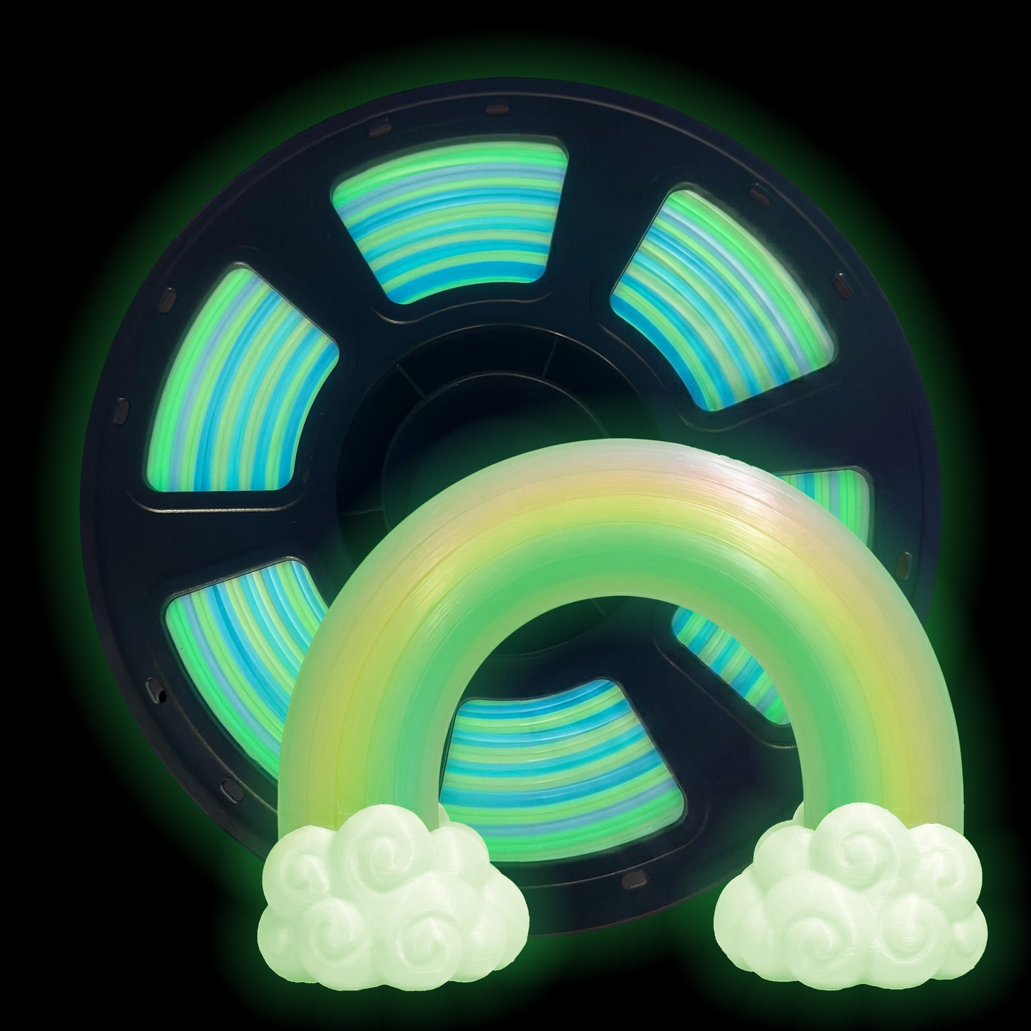 PLA Luminous Filament Neon Premium Glow-in-the-Dark PLA for Creative 3D Printing